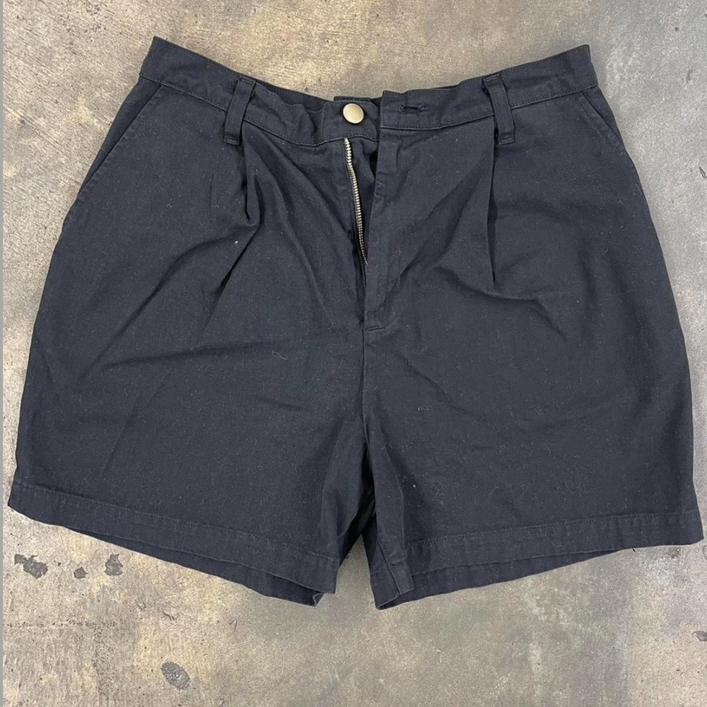 Los Angeles Apparel BLACK
COTTON TWILL PLEATED SHORT